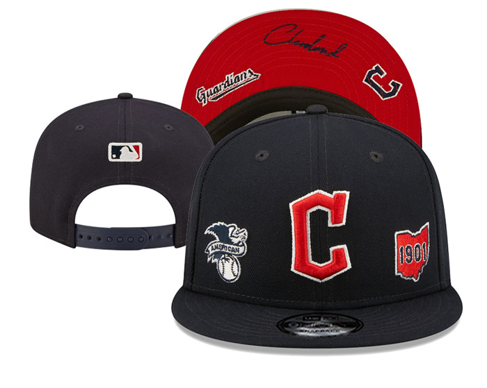 Cleveland Guardians Stitched Snapback Hats 015